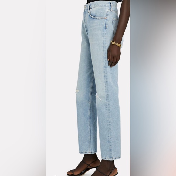 Agolde Fitted 90s Straight Leg Jeans, Organic Cotton, Size 24 - Picture 10 of 13